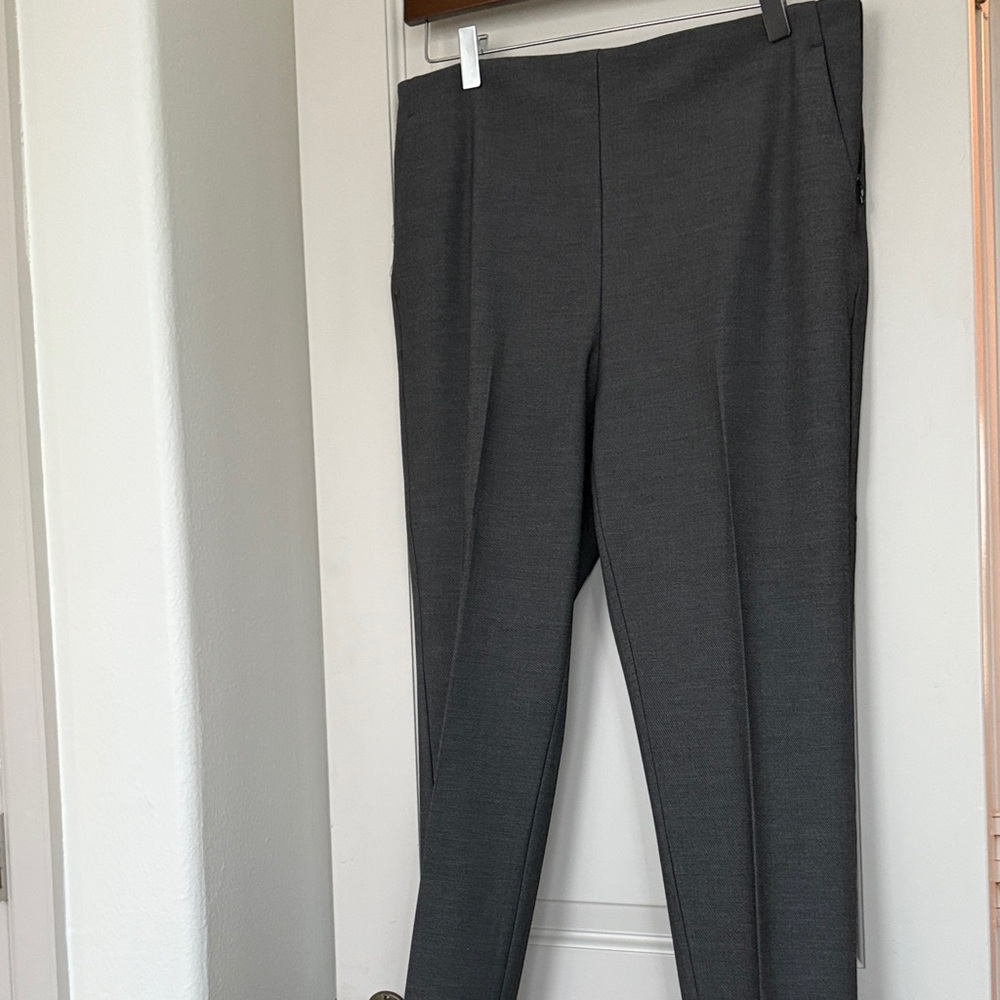 Ann Taylor Petite Black and White Pinstripe Dress Pants